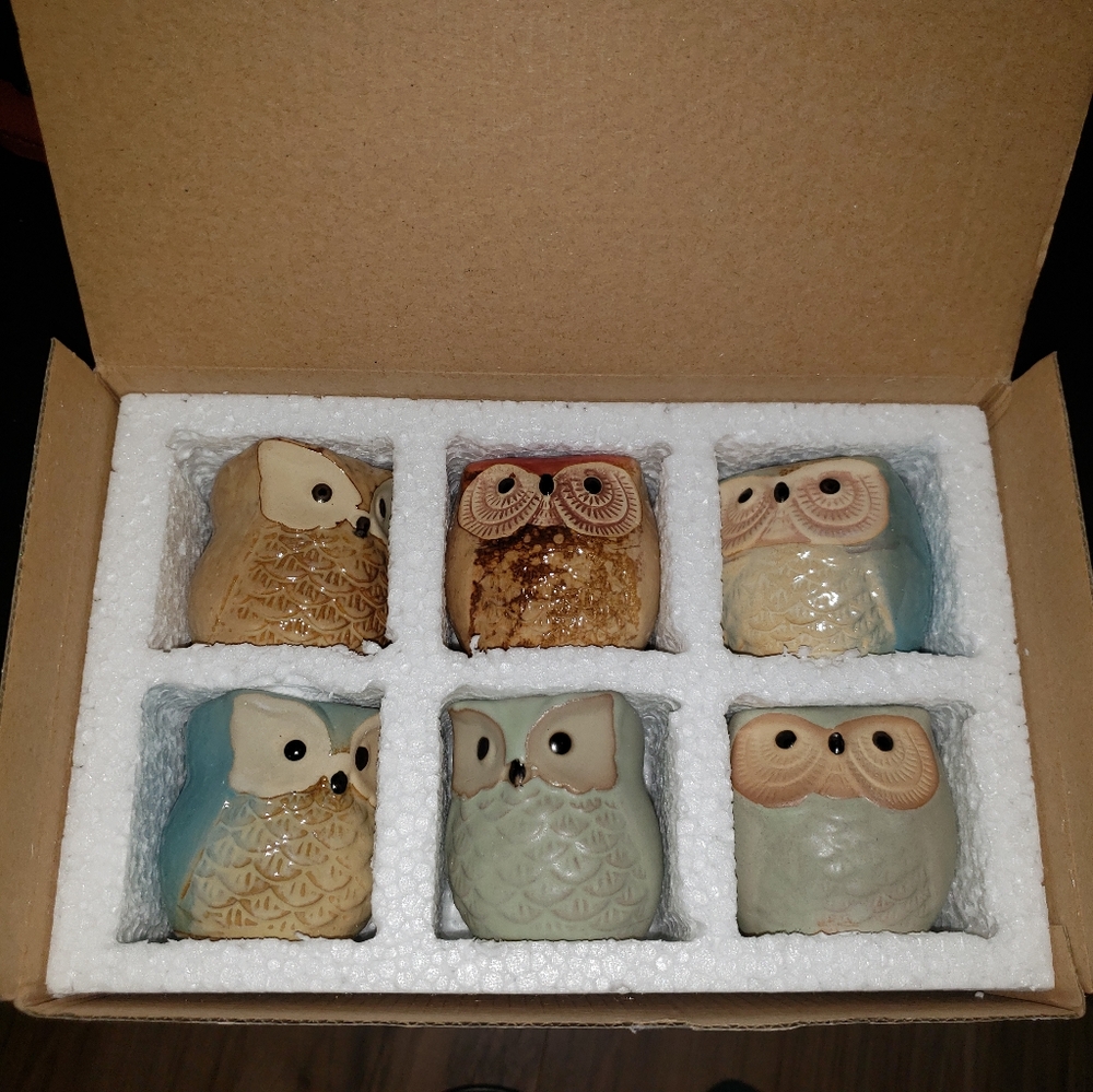 Ceramic Owl Planters